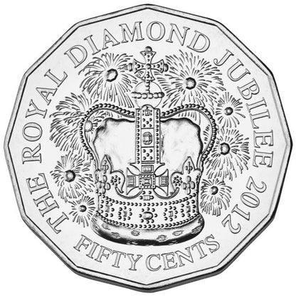 2012 50c Uncirculated coin - Diamond Jubilee of Queen Elizabeth II