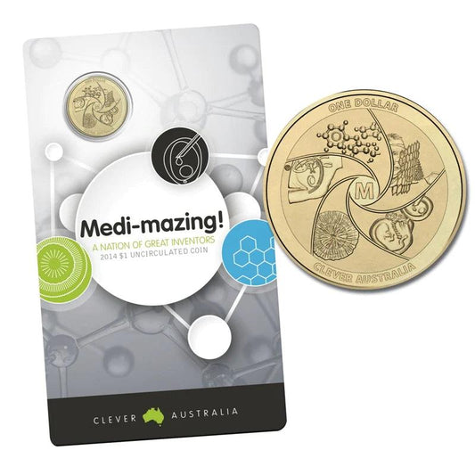 2014 Australian $1 Coin - Clever Australia - Medi-Mazing - Loose Change Coins
