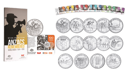 2015 ANZACS Remembered Coin Collection - 14 Coin Set