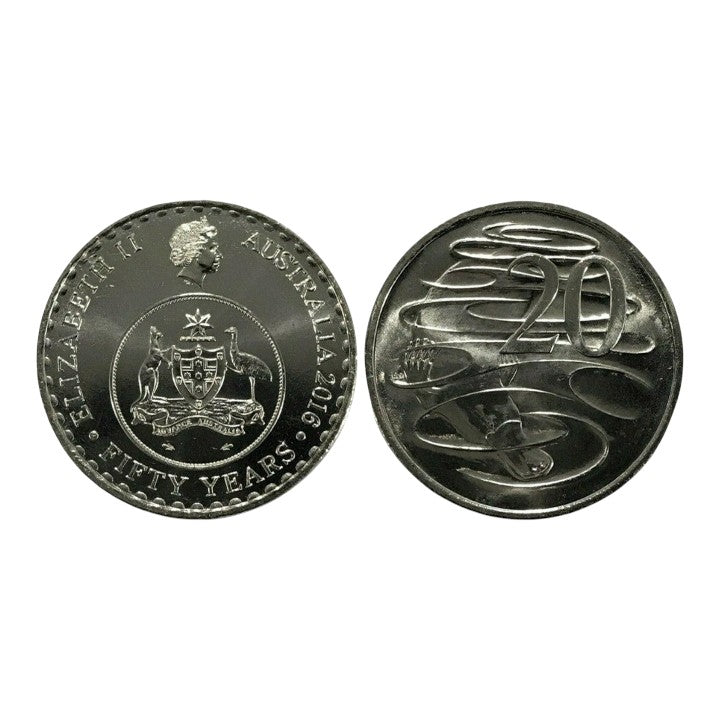 2016 20c coin - 50th Anniversary of Decimal Currency - Uncirculated