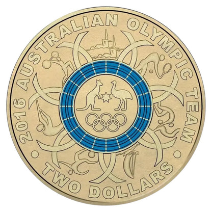 2016 $2 Coin - Brazil Olympic and Paralympic Games - Blue - Uncirculated