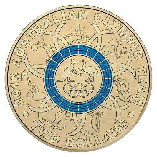2016 $2 Coin - Brazil Olympic and Paralympic Games - Blue - Uncirculated