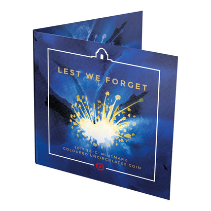 2017 $2 Coin - Lest We Forget - 'C' Mintmark Coloured Uncirculated Coin