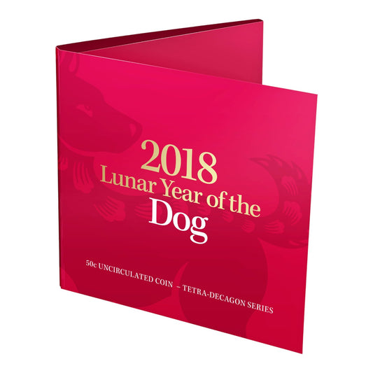 2018 50c Coin - Year of the Dog - Tetra-Decagon Series