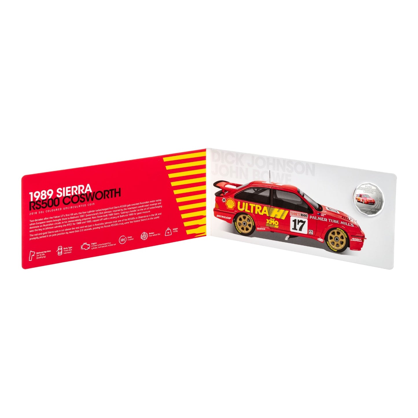 2018 50c Coin - Ford High Octane - 1989 Sierra RS500 Cosworth