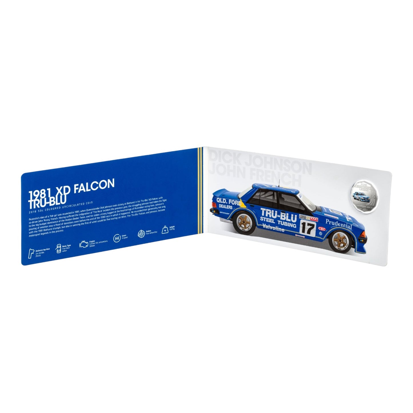 2018 50c Coin - Ford High Octane - 1981 XD Falcon Tru-Blu