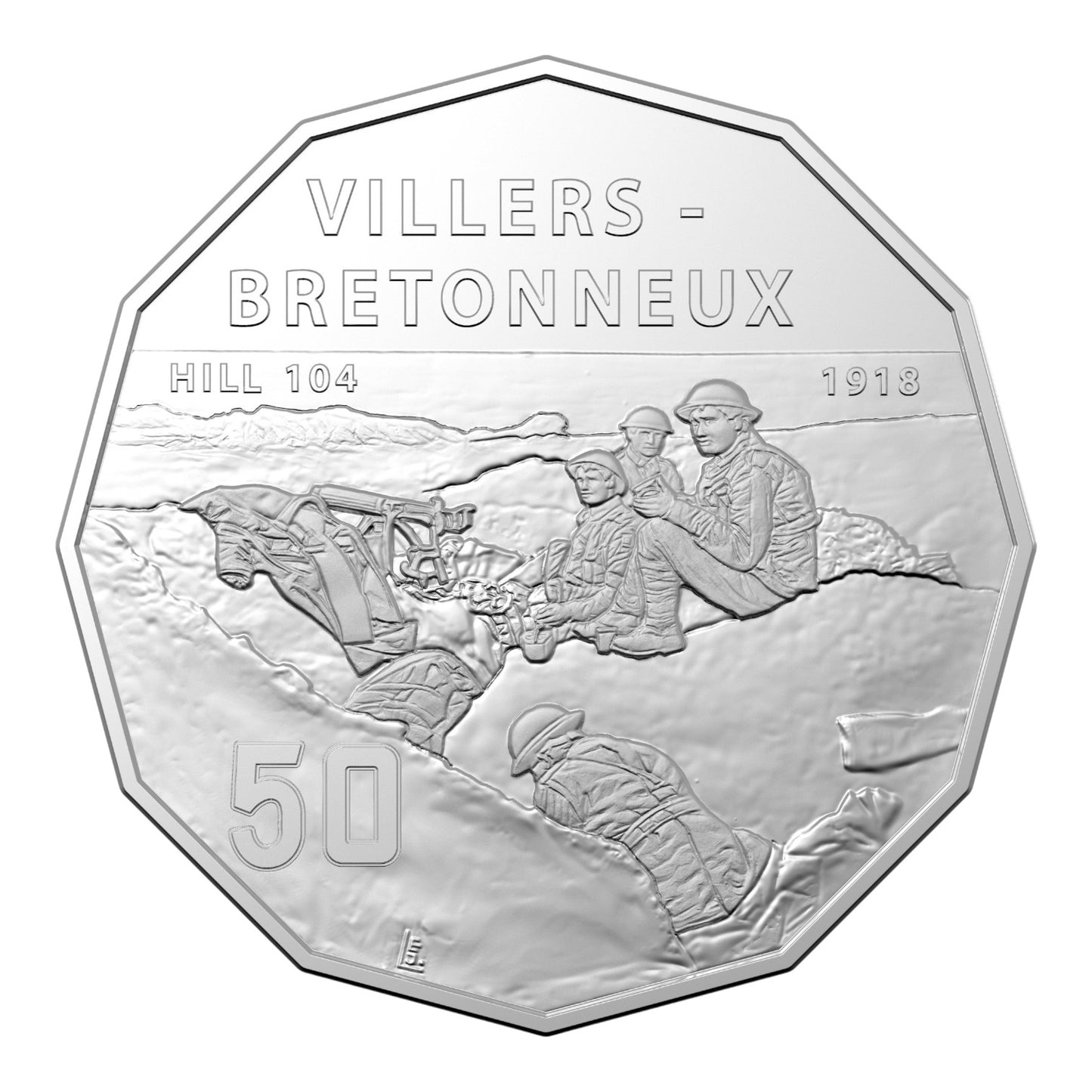 2018 50c Coin - The Western Front - Villers-Bretonneux