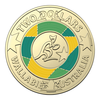 2019 $2 Coin - Rugby World Cup - The Wallabies