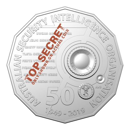 2019 50c CuNi Uncirculated Coin - 70th Anniversary of the Australian Security Intelligence Organisation (ASIO)
