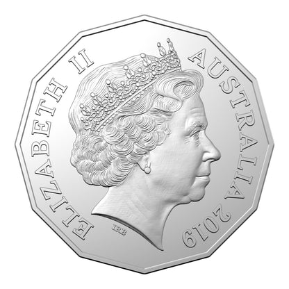 2019 50c CuNi Coloured Uncirculated Coin – 90th Anniversary of The Ghan