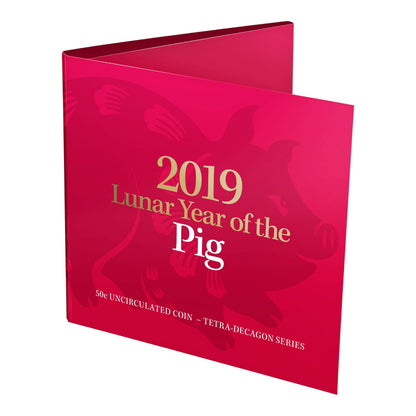 2019 50c Coin - Year of the Pig - Tetra-Decagon Series