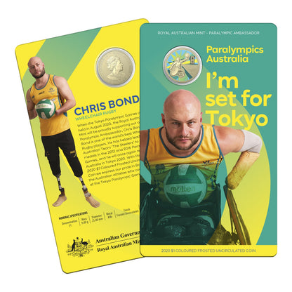 2020 $1 Tokyo Paralympics - Australian Paralympic Team Ambassador Frosted Uncirculated Coin