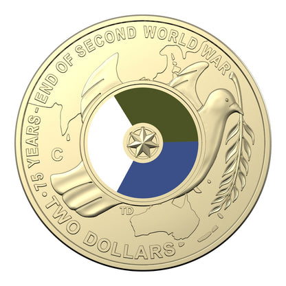 2020 $2 AlBr C Mintmark Uncirculated Coin - 75th Anniversary of the End of WWII