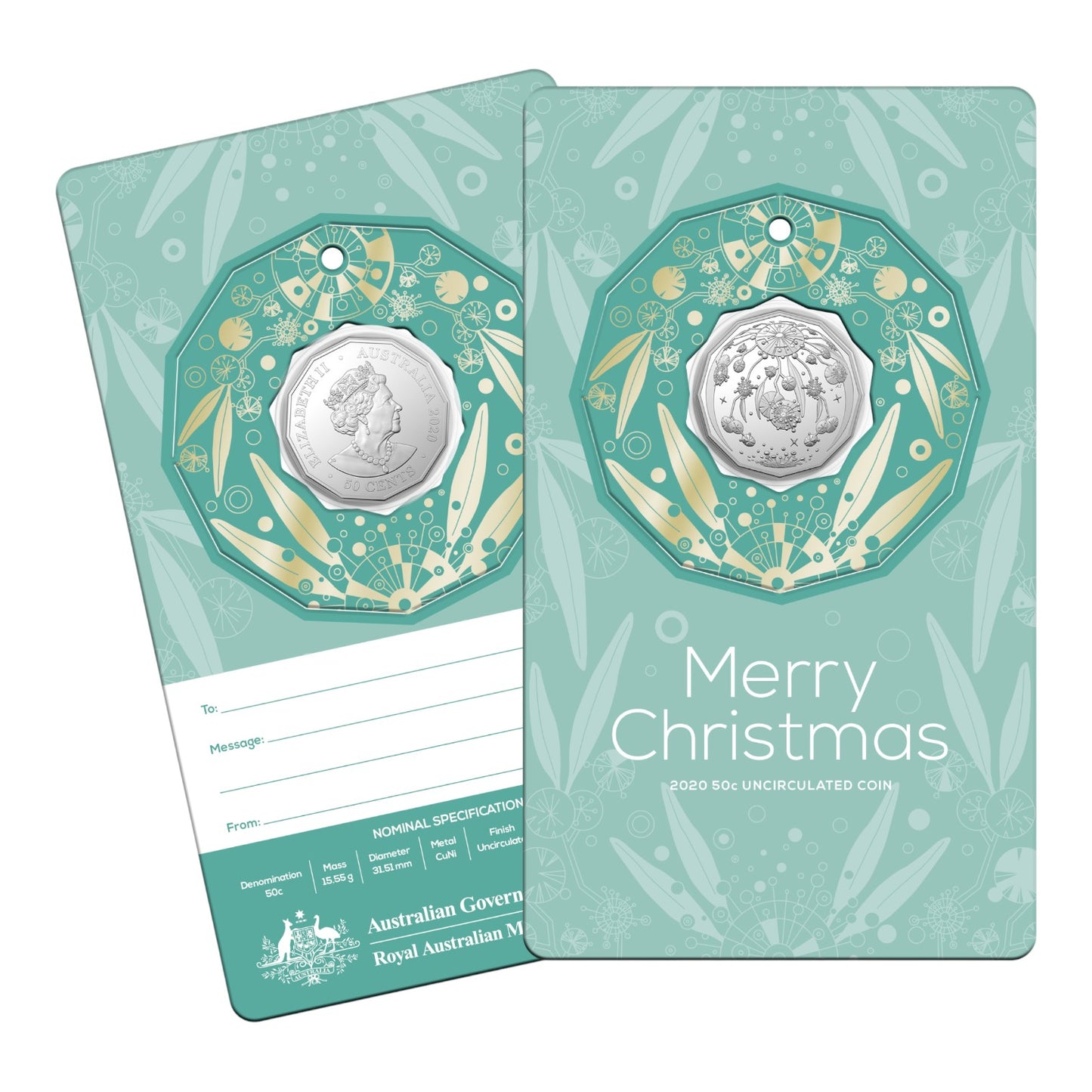 2020 50c Coin Set - Christmas Coin Decoration (Set of 5)