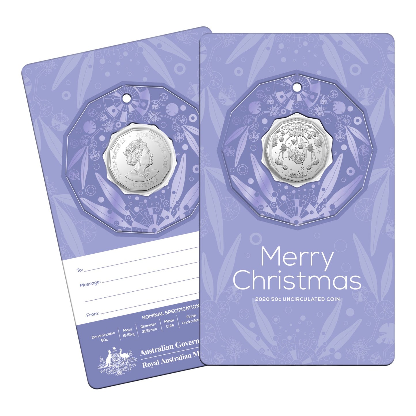 2020 50c Coin Set - Christmas Coin Decoration (Set of 5)