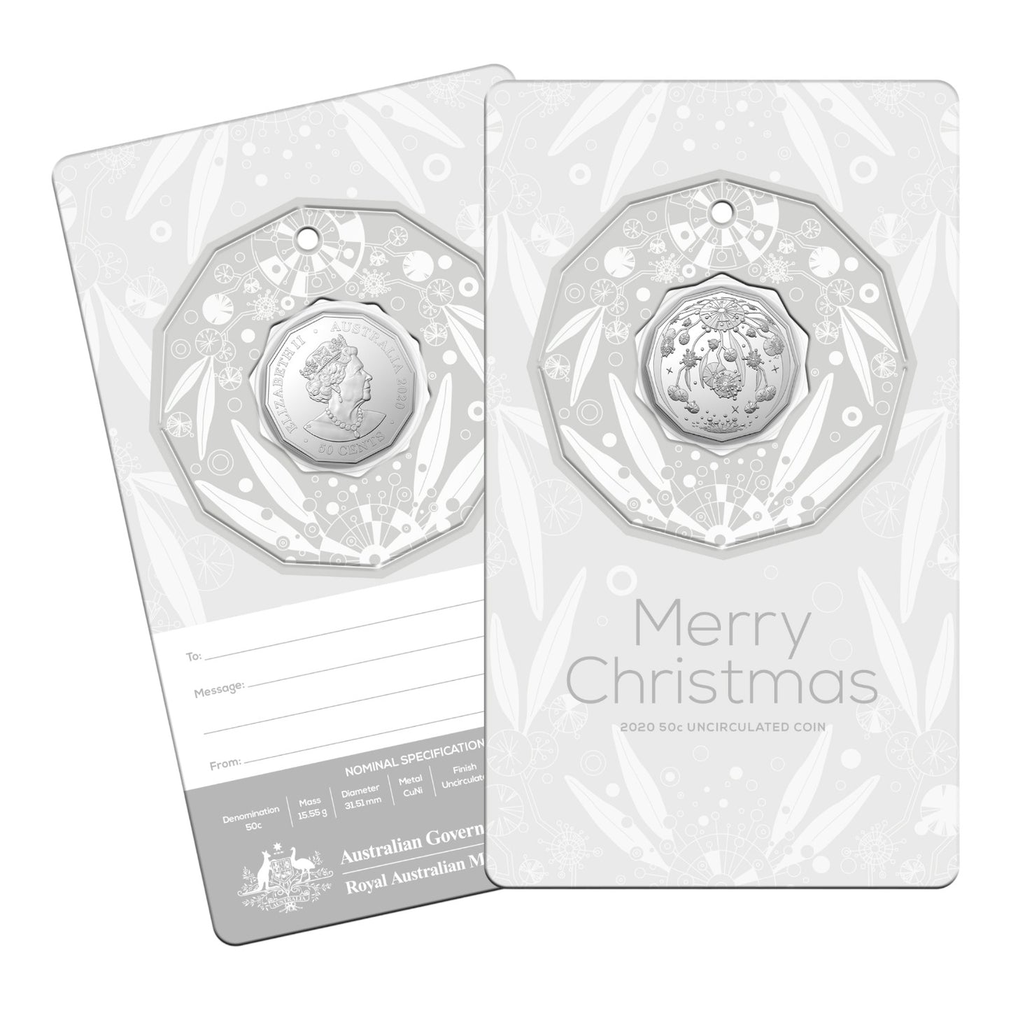 2020 50c Coin Set - Christmas Coin Decoration (Set of 5)