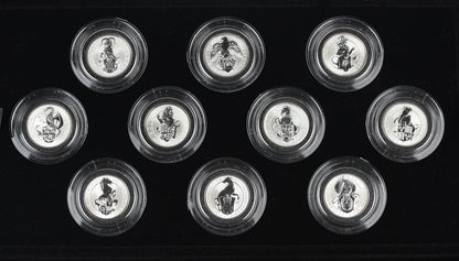 2021 UK The Queen’s Beasts - Quarter-Ounce Silver Proof Ten-Coin Set