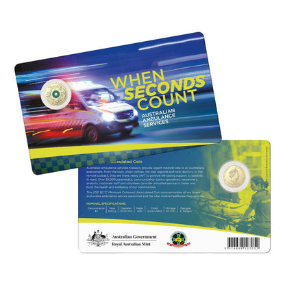 2021 $2 AlBr C Mintmark Coloured Uncirculated Coin - Australian Ambulance Services