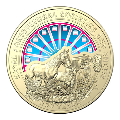 2022 $1 Coloured Uncirculated Coin - Bicentenary of the Royal Agricultural Society