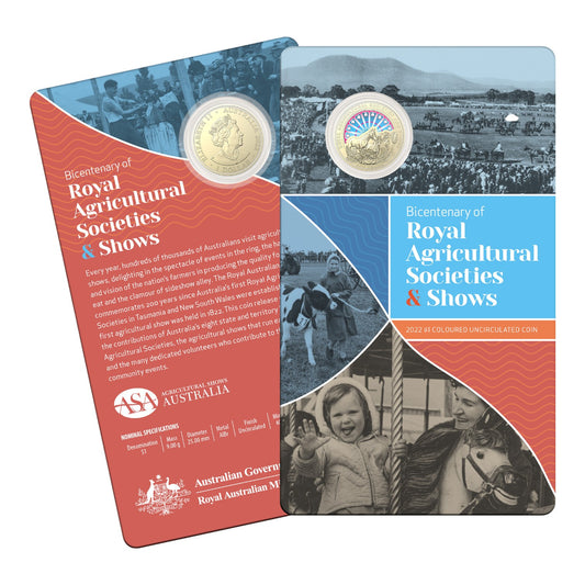 2022 $1 Coloured Uncirculated Coin - Bicentenary of the Royal Agricultural Society