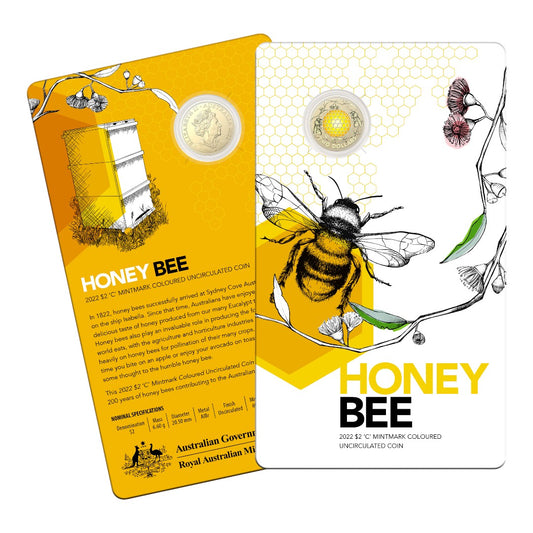 2022 $2 Coin - Australian Honey Bees - 'C' Mintmark Coloured Uncirculated