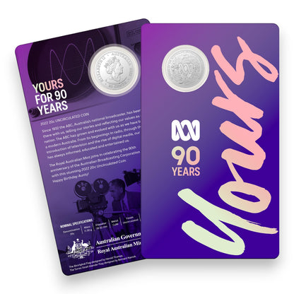 2022 20c Uncirculated Coin - 90th Anniversary of the ABC