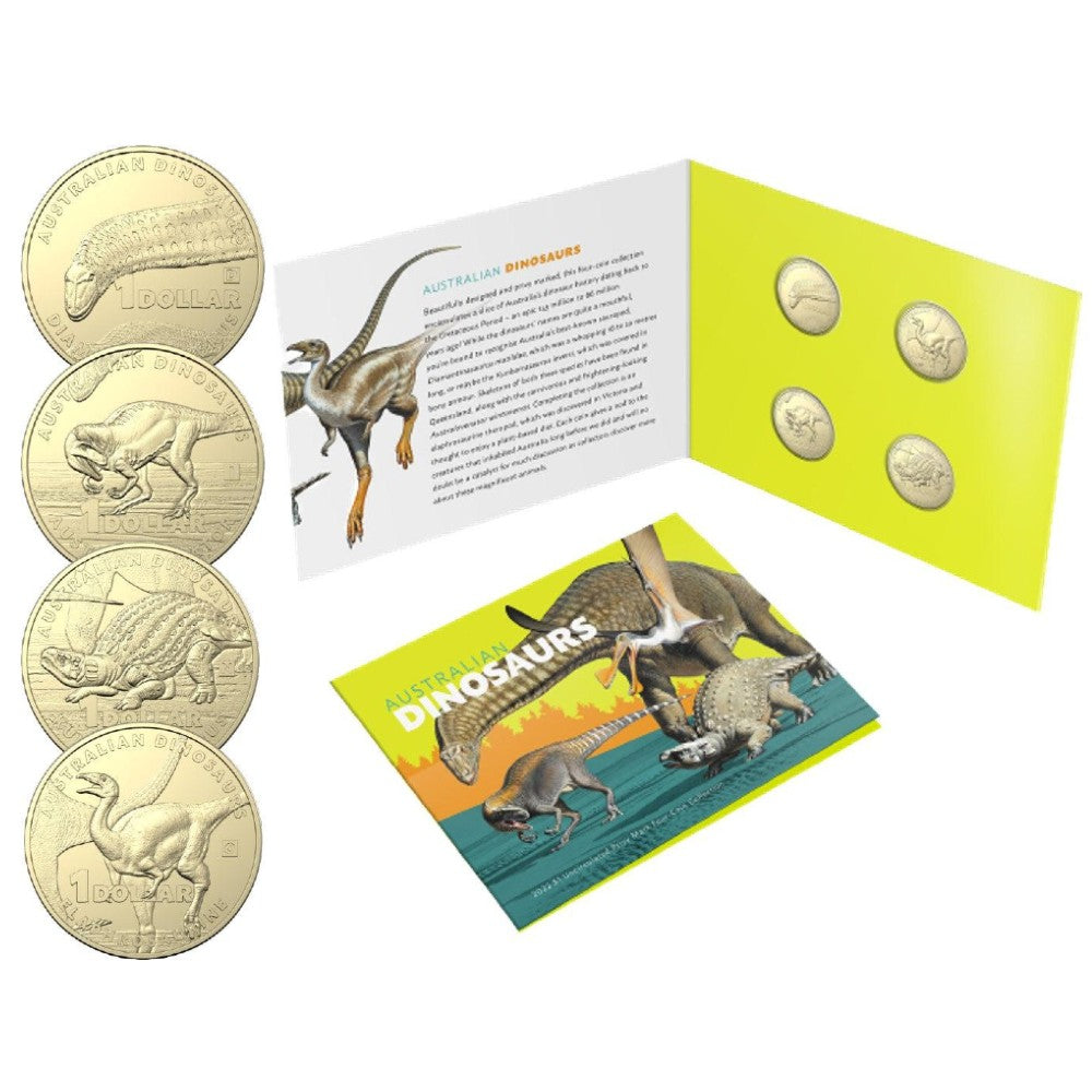 2022 $1 Uncirculated Privy Mark Four-Coin Collection - Australian Dinosaurs