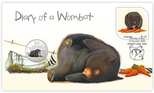 2022 Diary of a Wombat Postal Numismatic Cover - Loose Change Coins