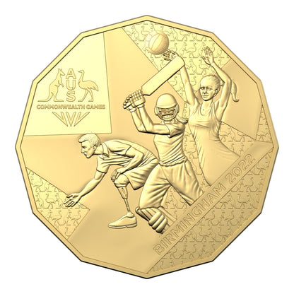 2022 Gold Plated 50c Coin - Commonwealth Games