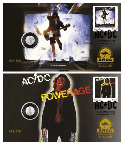 2023 ANDA Perth Money Expo - AC/DC Powerage & Blow Up Your Video - Matching Serial Numbers - Loose Change Coins