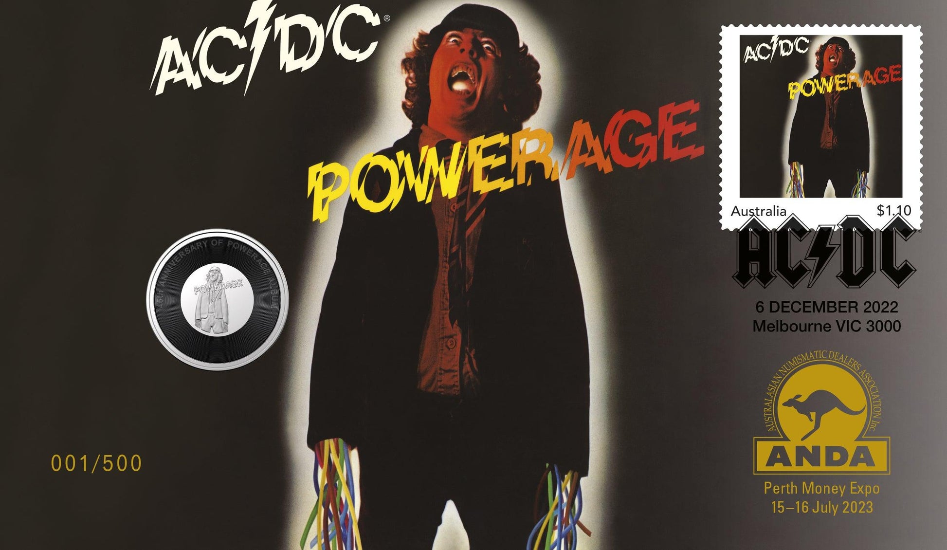 2023 ANDA Perth Money Expo - AC/DC Powerage & Blow Up Your Video - Matching Serial Numbers - Loose Change Coins