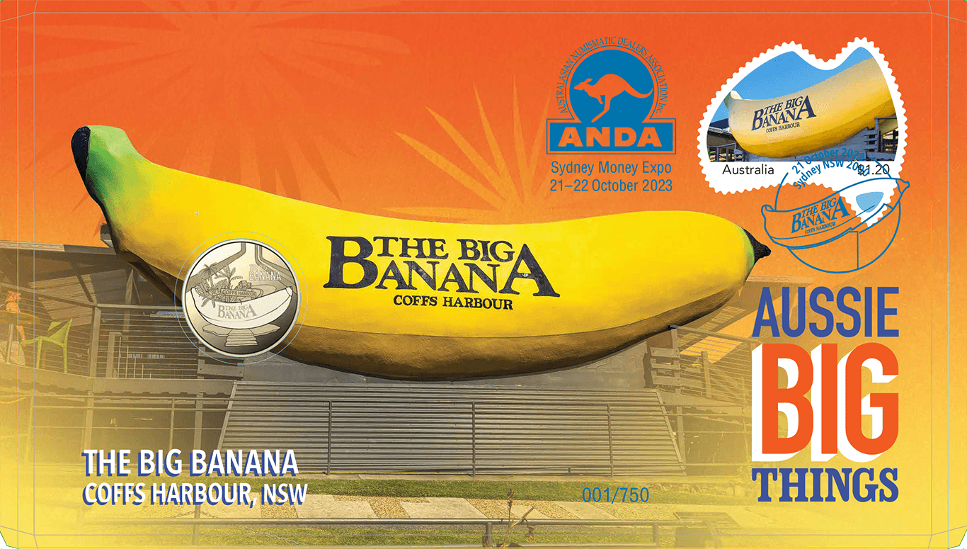 2023 ANDA Sydney Money Expo - ANDA Overprint - Aussie Big Things Big Banana & Big Blue Heeler Set (Exclusive Colour) - Loose Change Coins