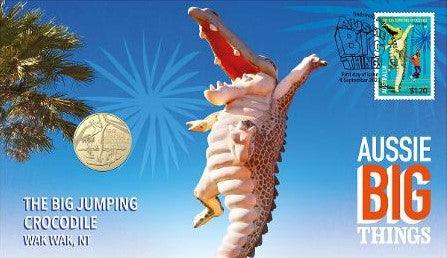 2023 Big Jumping Crocodile Postal Numismatic Cover - Loose Change Coins