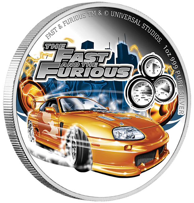 2023 Fast and Furious 1oz Silver Coin - Toyota Supra - Loose Change Coins
