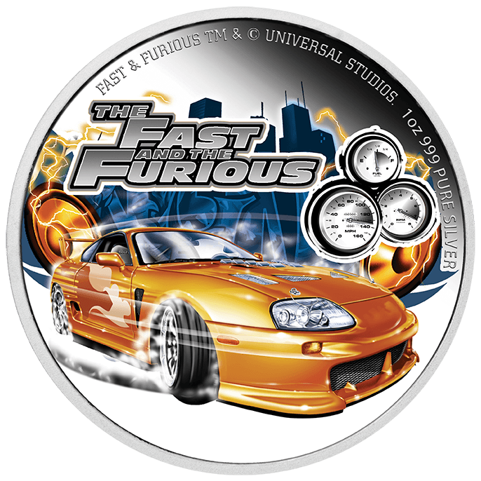 2023 Fast and Furious 1oz Silver Coin - Toyota Supra - Loose Change Coins