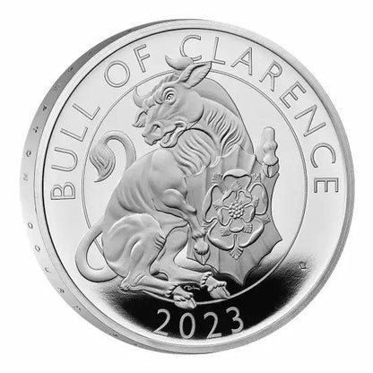 2023 Royal Tudor Beasts - The Bull Of Clarence £2 1oz Silver Proof Coin - Loose Change Coins