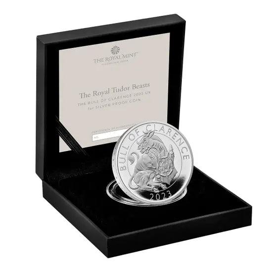 2023 Royal Tudor Beasts - The Bull Of Clarence £2 1oz Silver Proof Coin - Loose Change Coins
