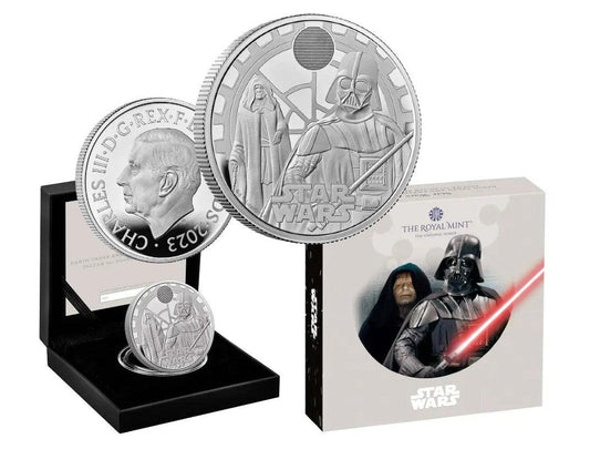 Star Wars Darth Vader and Emperor Palpatine 2023 £2 1oz Silver Proof Coin - Loose Change Coins