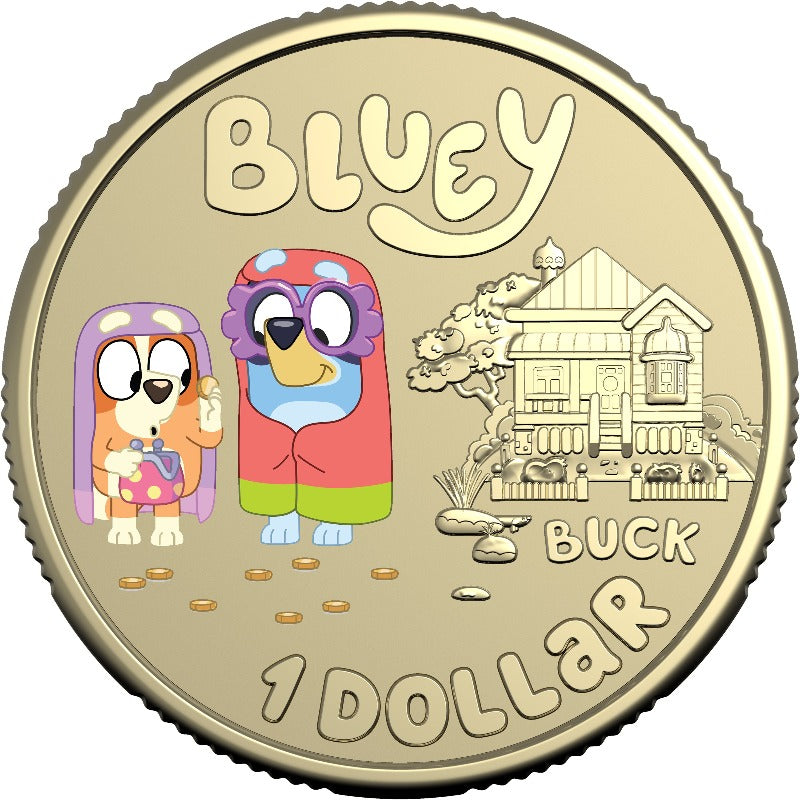 2024 $1 AlBr Coloured Uncirculated - Bluey Dollarbucks - Three Coin Set