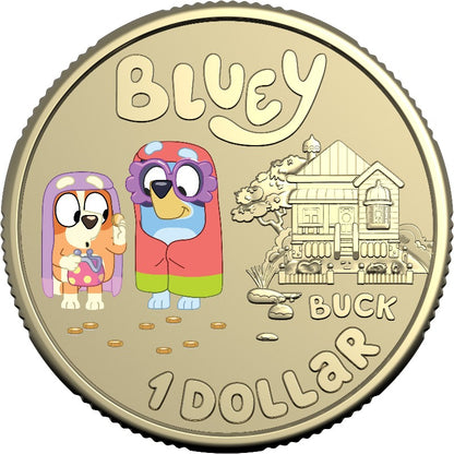 2024 $1 AlBr Coloured Uncirculated - Bluey Dollarbucks - Three Coin Set