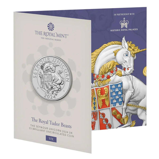 2024 Royal Tudor Beasts The Seymour Unicorn £5 Brilliant Uncirculated Coin - Loose Change Coins