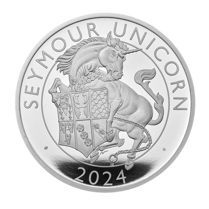 2024 The Royal Tudor Beasts The Seymour Unicorn UK 1oz Silver Proof Coin - Loose Change Coins