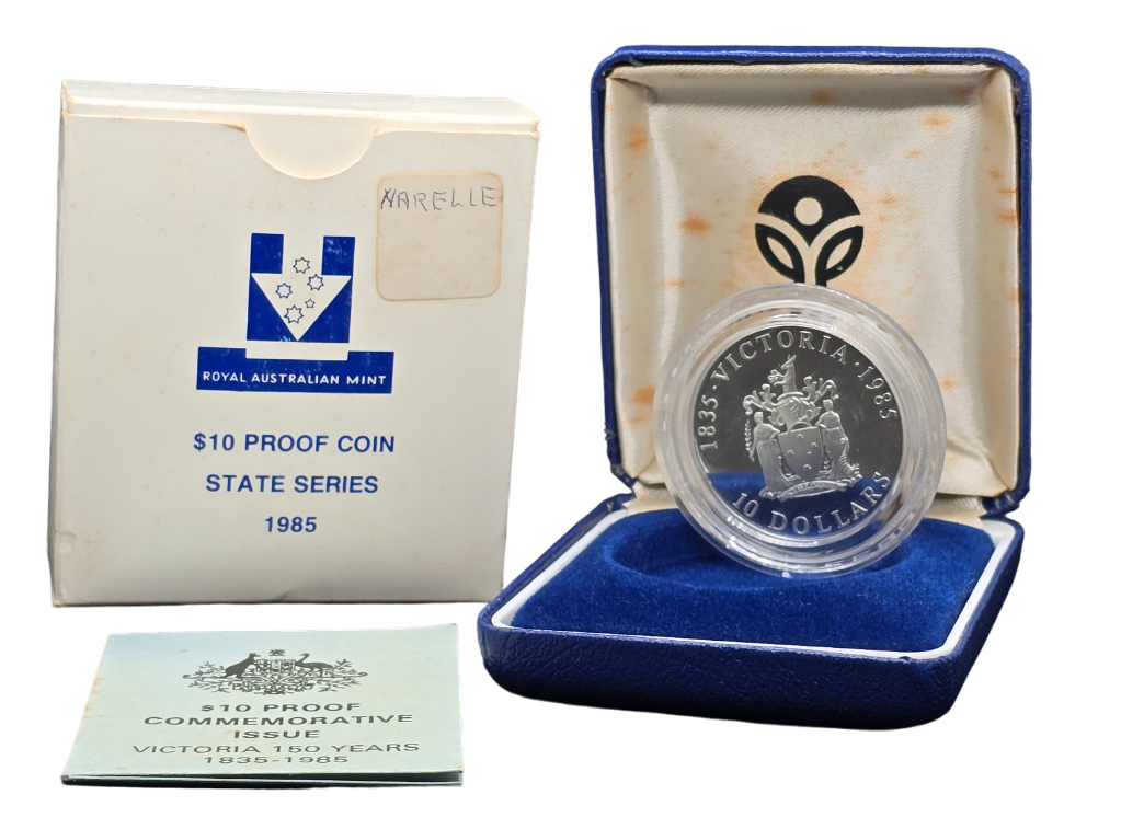 1985 Australian $10 Coin - State Series - Victoria - Silver Proof