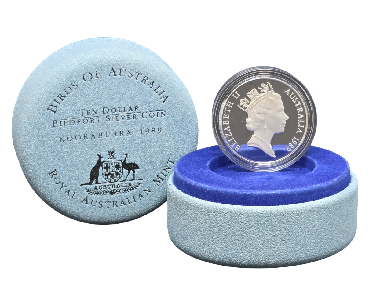 1989 $10 Silver Proof Piedfort Coin - The Birds Of Australia Series - Kookaburra