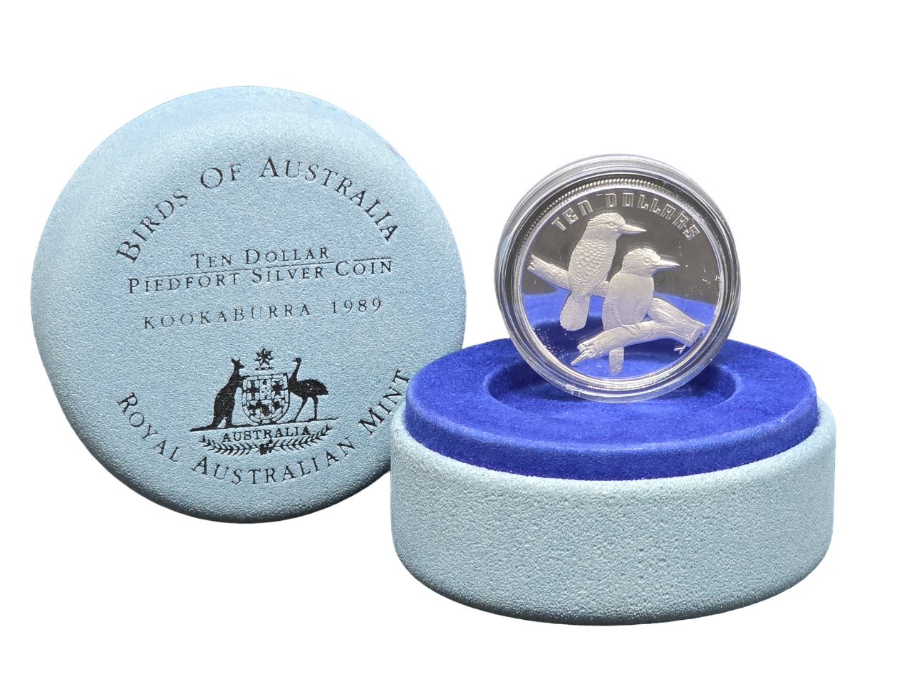 1989 $10 Silver Proof Piedfort Coin - The Birds Of Australia Series - Kookaburra