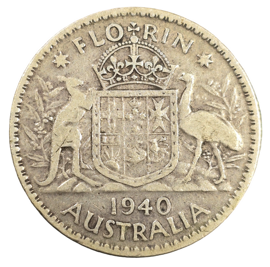1910-1945 Australian Florin - 92.5% Silver - Bullion Grade