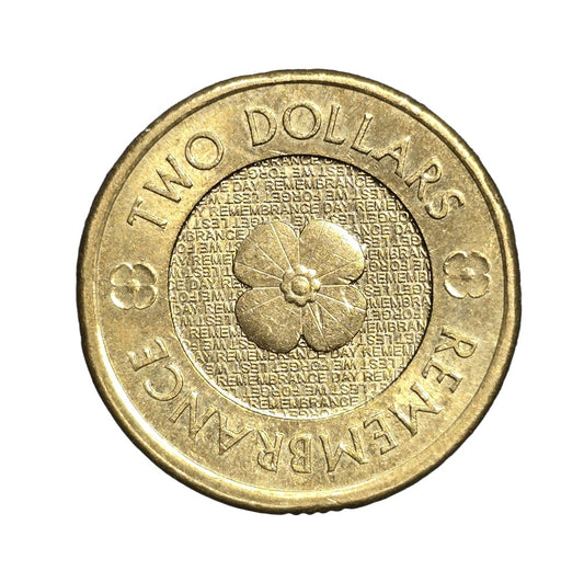 2012 Australian $2 Coin - Gold Poppy - About Uncirculated