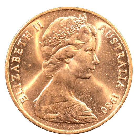 1980 Australian 2 Cent Coin - Uncirculated