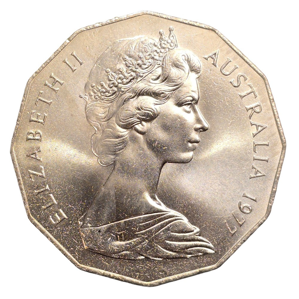 1977 50c Coin - Silver Jubilee of Queen Elizabeth II - Uncirculated