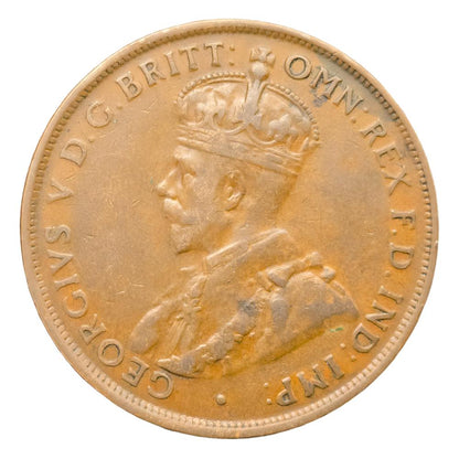 1931 Australian Penny - London Obverse with "Dropped 1" -  Very Fine